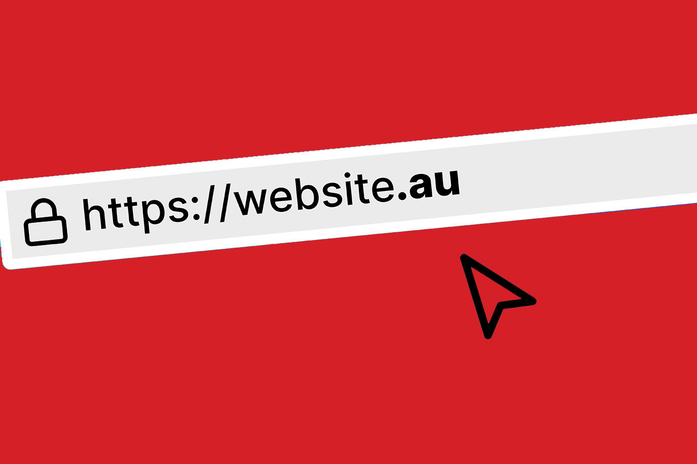 Cursor clicking a .au domain URL
