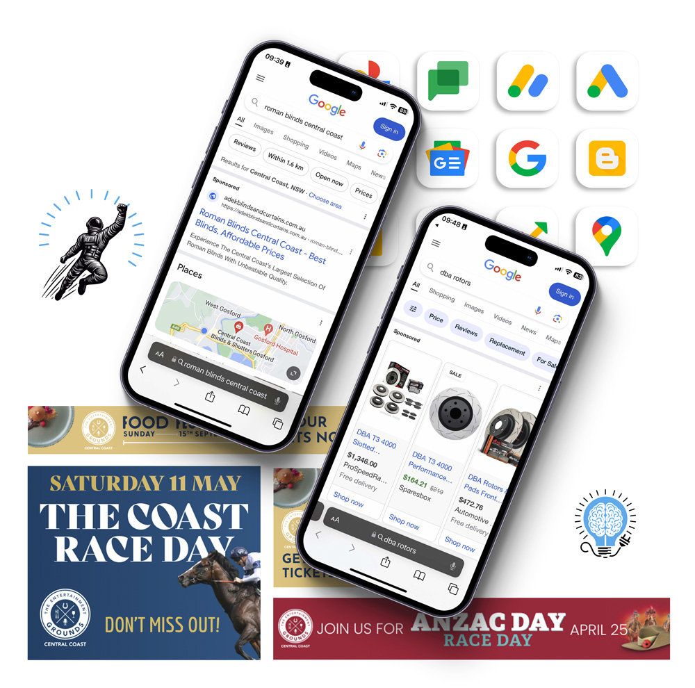 a two cell phones with a website on the screen